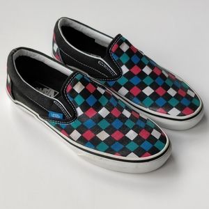 Vans Slip Slide Multi color Checkerboard Shoes 7